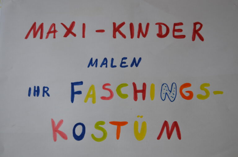 Unsere Maxis malen ihre Faschingskostüme